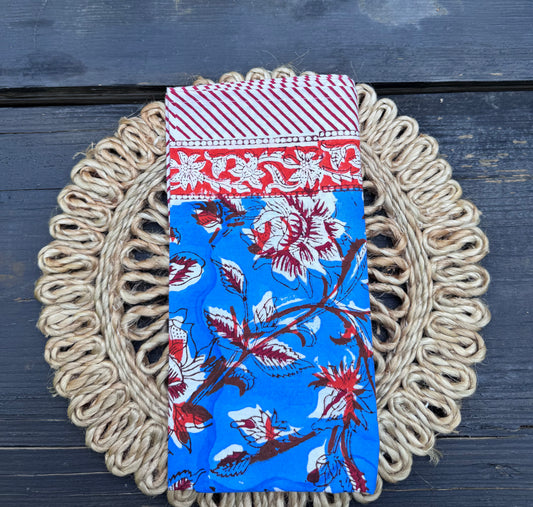 Hand Block Print Table Napkins | Cobalt Bloom