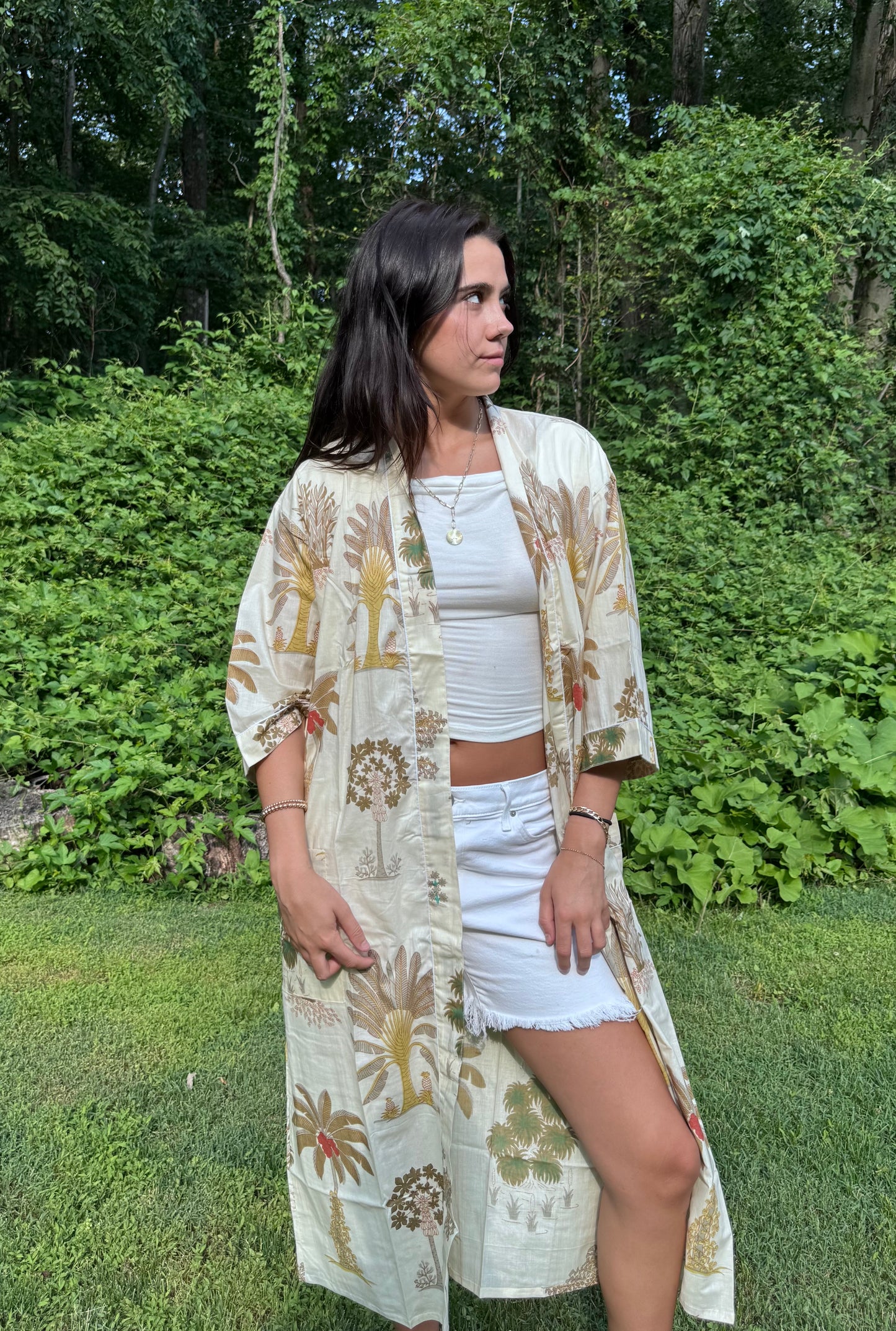 Hand-Block Print Robe | Autumn