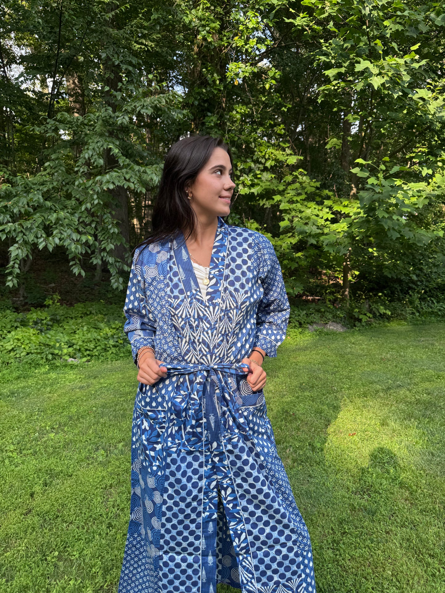Hand-Block Print Robe | Mosaic