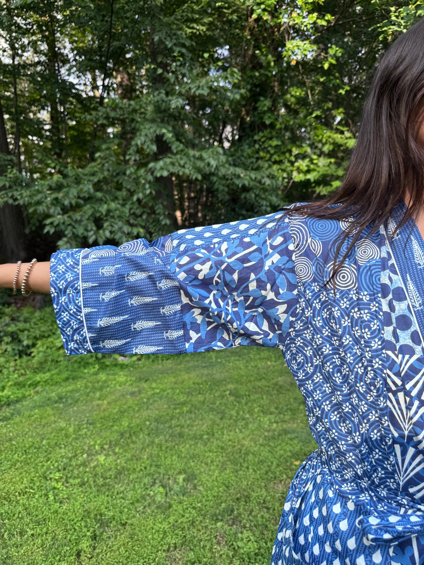 Hand-Block Print Robe | Mosaic