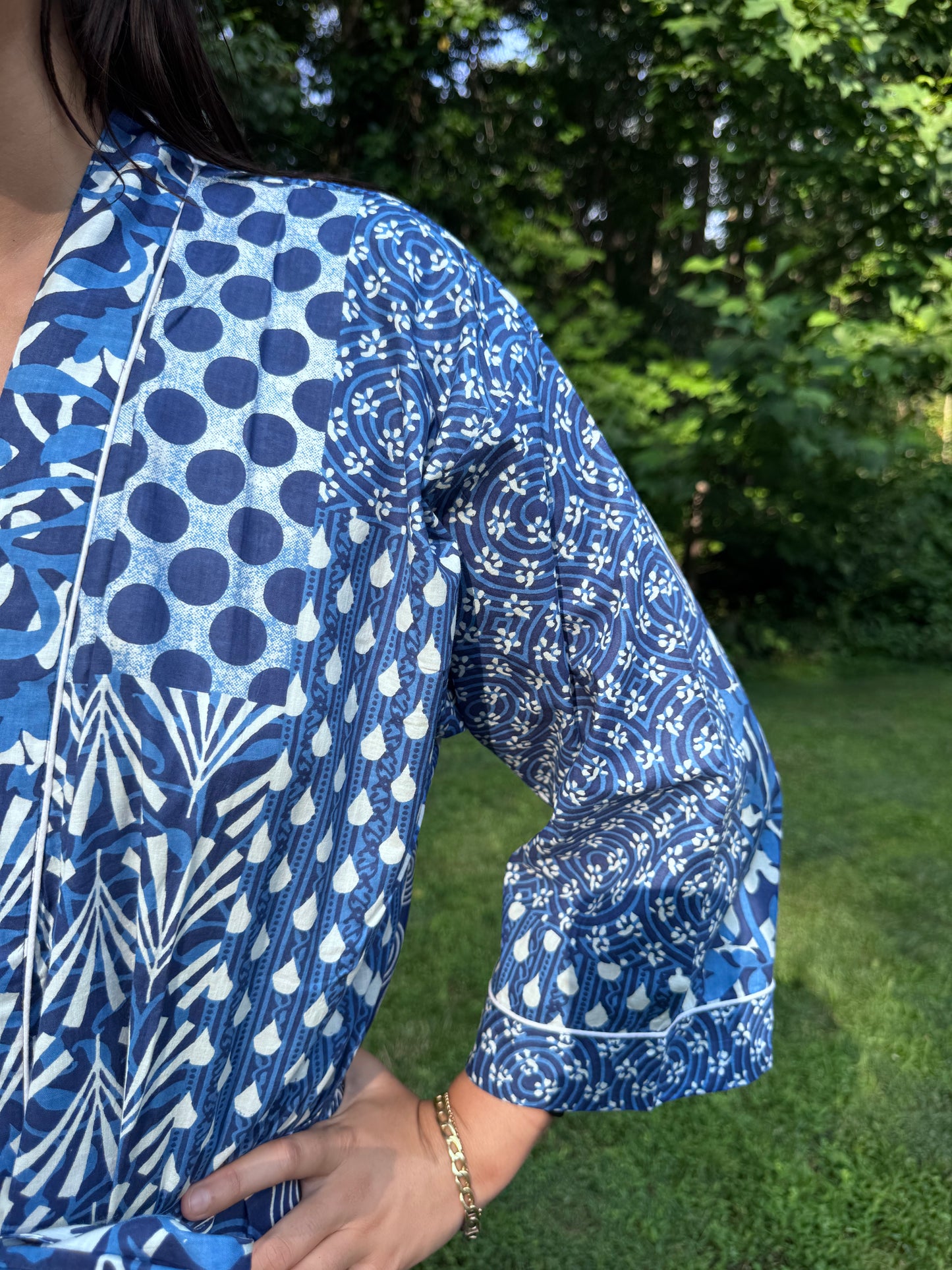 Hand-Block Print Robe | Mosaic