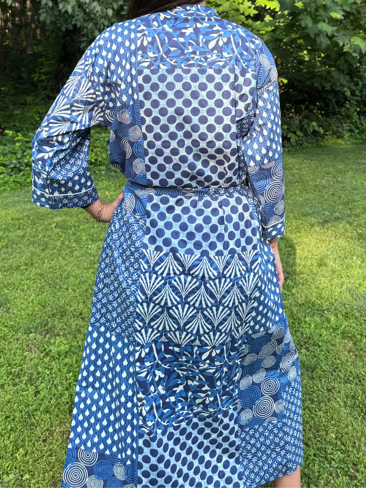 Hand-Block Print Robe | Mosaic