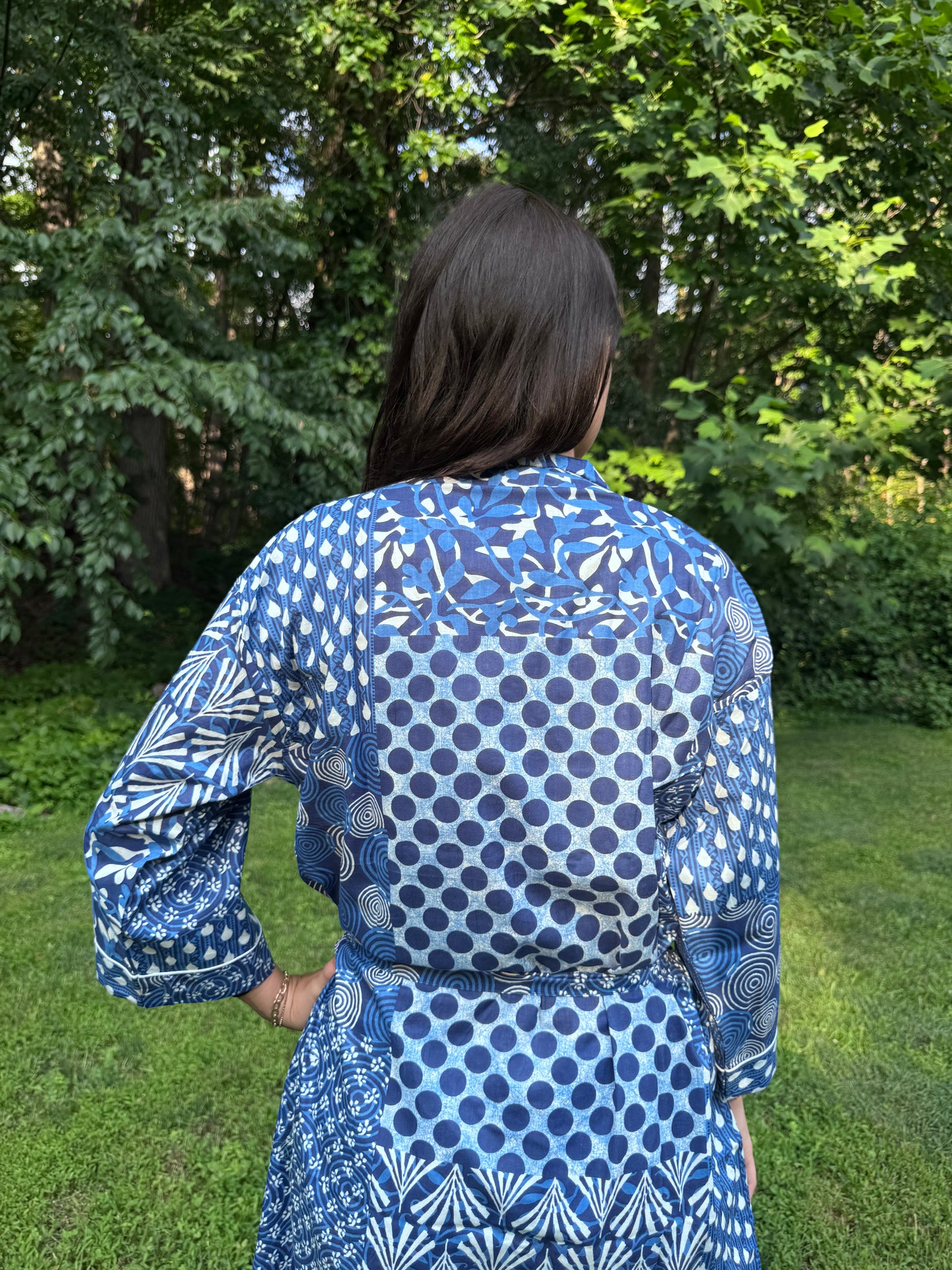 Hand-Block Print Robe | Mosaic