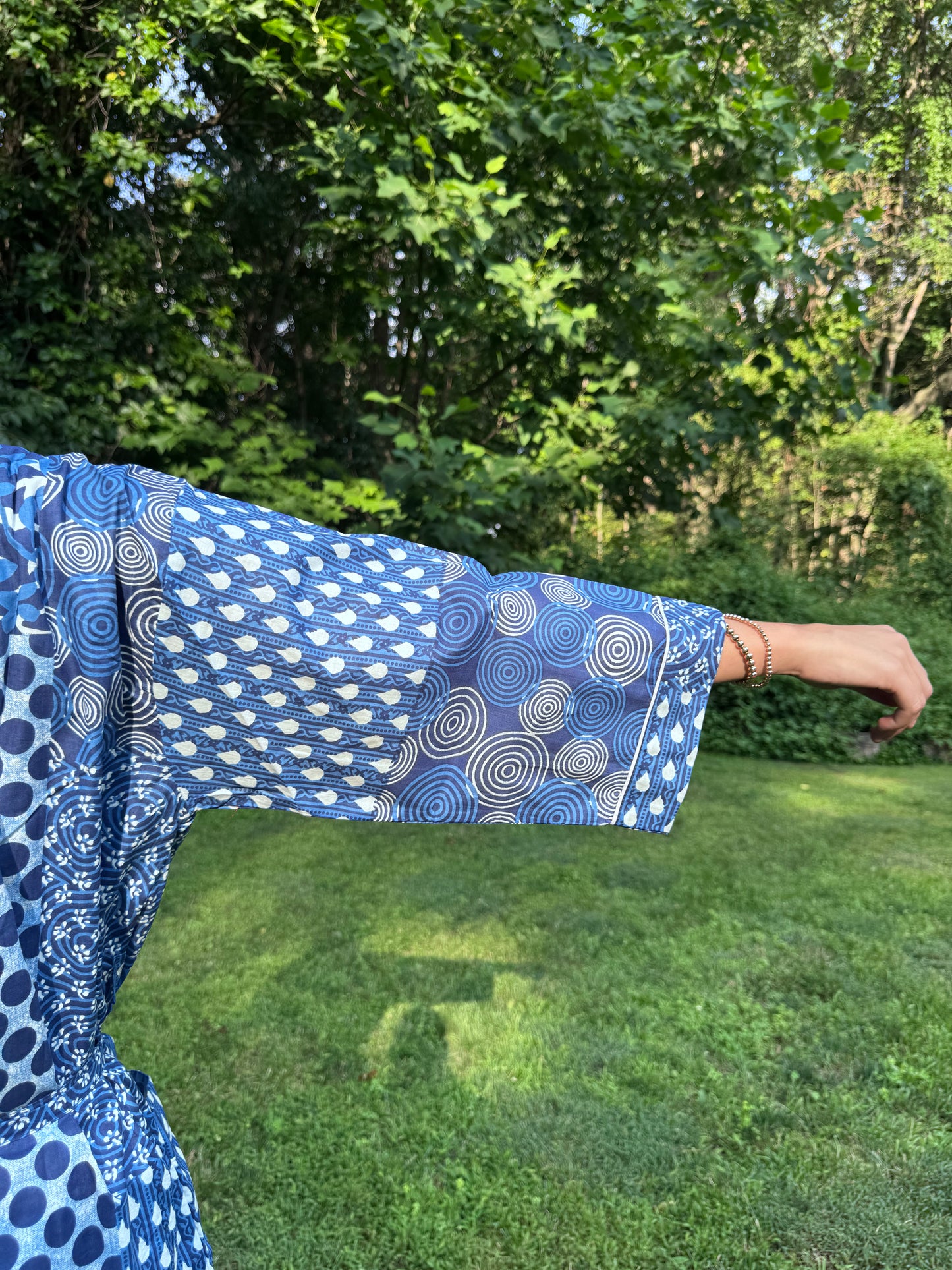 Hand-Block Print Robe | Mosaic
