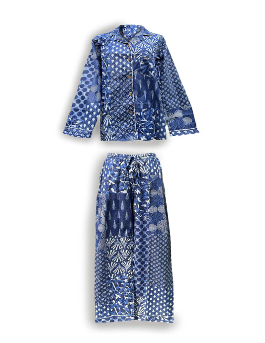 Women's Block Print Pajama Set | Mosaic