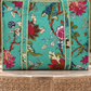 Turquoise Floral Quilted Tote Bag