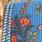 Pale Blue Floral Quilted Tote Bag