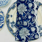 Blue & White Hand Block Print Dinner Napkins, Cloth Napkins, Wedding Napkins - DharBazaar