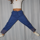 Luxury Cotton Culottes in Blue with Gold Trim I Cotton Pants I Womens Pants I Trousers I Formal Pants in Blue - DharBazaar