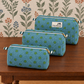 Set of Three Green Hand-block Printed Travel Bags
