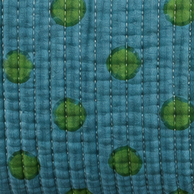 Set of Three Green Hand-block Printed Travel Bags