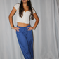 Luxury Cotton Culottes in Blue with Gold Trim I Cotton Pants I Womens Pants I Trousers I Formal Pants in Blue - DharBazaar