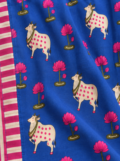 Lotus and Cow Kaftan