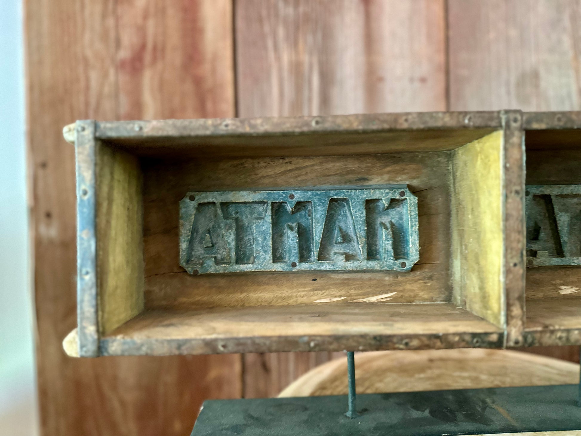 Double Wooden Brick Molds I Table Sculptures I Vintage Finds I Home Decor I Housewarming Gift - DharBazaar