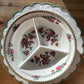 Rare Vintage Divided Serving Dish with Pheasant Pattern Made by F Winkle Whieldon I Chinoiserie Birds - DharBazaar
