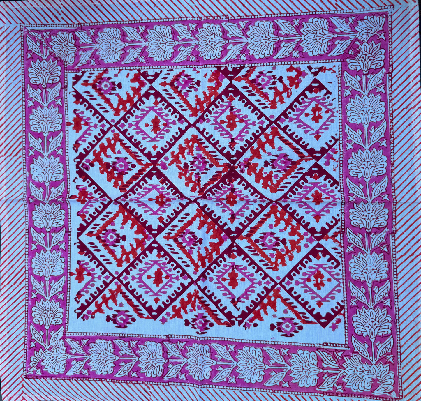 Hand Block Print Table Napkins | Pink Marwar