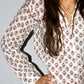 Mughal Floral Motif-Inspired Cotton Pajamas with Block-print Red Flowers - DharBazaar