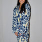Blue Ikat Cotton Pajamas I PJ Gift I Bachelorette PJs I Pajama Sets I Womens Pajamas - DharBazaar