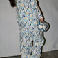 Blue Fish Pattern Cotton Pajamas I Womens Pajama Sets I 100% Cotton PJs - DharBazaar
