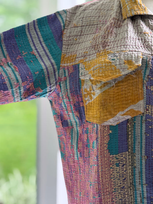 Kantha Trucker Jacket | Colorburst