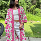 Hand-Block Print Robe | Dahlia