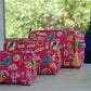Set of 3 Pink Travel Themed Travel Pouches | Cosmetics Bag | Travel Essentials | Toiletries Bag | Makeup Bag - DharBazaar