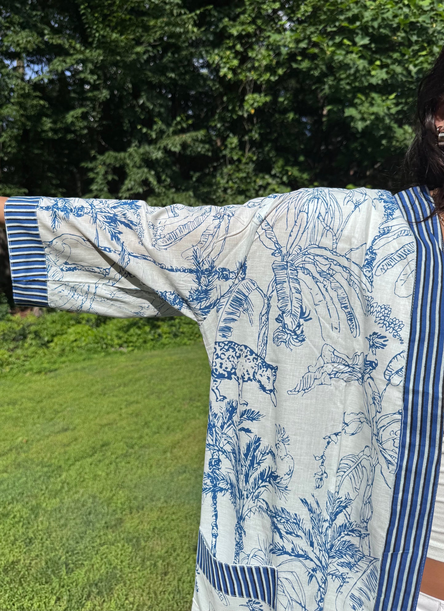 Hand-Block Print Robe | Palm Court