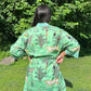 Hand-Block Print Robe | Mint Leopard