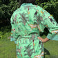 Hand-Block Print Robe | Mint Leopard