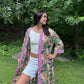 Hand-Block Print Robe | Sunrise Jungle
