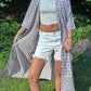 Hand-Block Print Robe | Lavender Fields