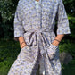 Hand-Block Print Robe | Lavender Fields