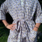 Hand-Block Print Robe | Lavender Fields