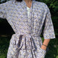 Hand-Block Print Robe | Lavender Fields