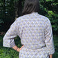 Hand-Block Print Robe | Lavender Fields