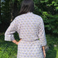 Hand-Block Print Robe | Lavender Fields