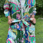 Hand-Block Print Robe | Garden Fusion