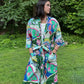 Hand-Block Print Robe | Garden Fusion