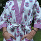 Hand-Block Print Robe | Pink Genda