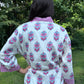 Hand-Block Print Robe | Pink Genda