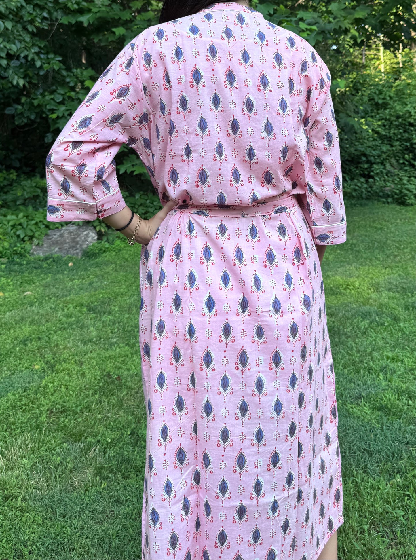 Hand-Block Print Robe | Paisley Kiss