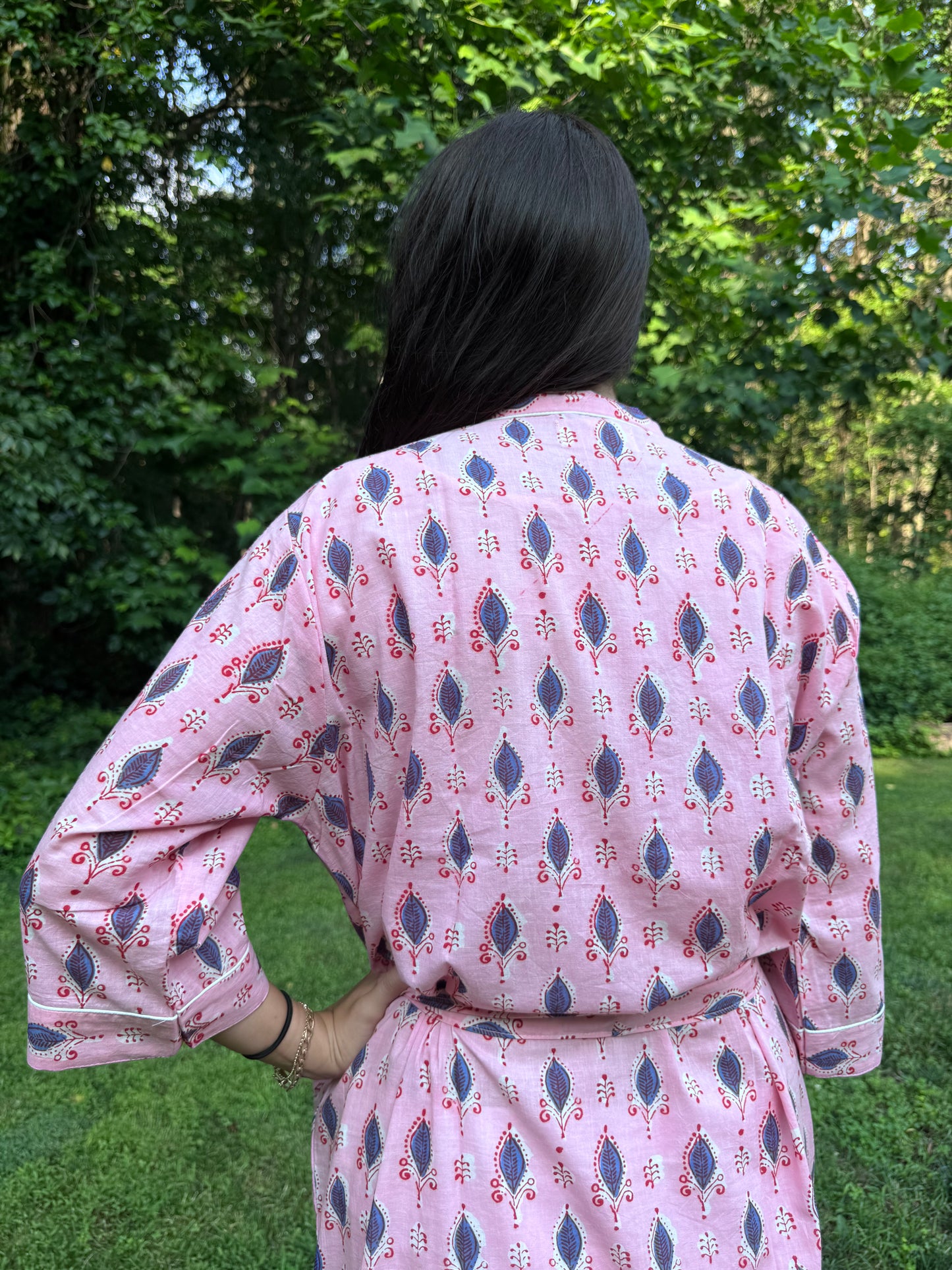 Hand-Block Print Robe | Paisley Kiss