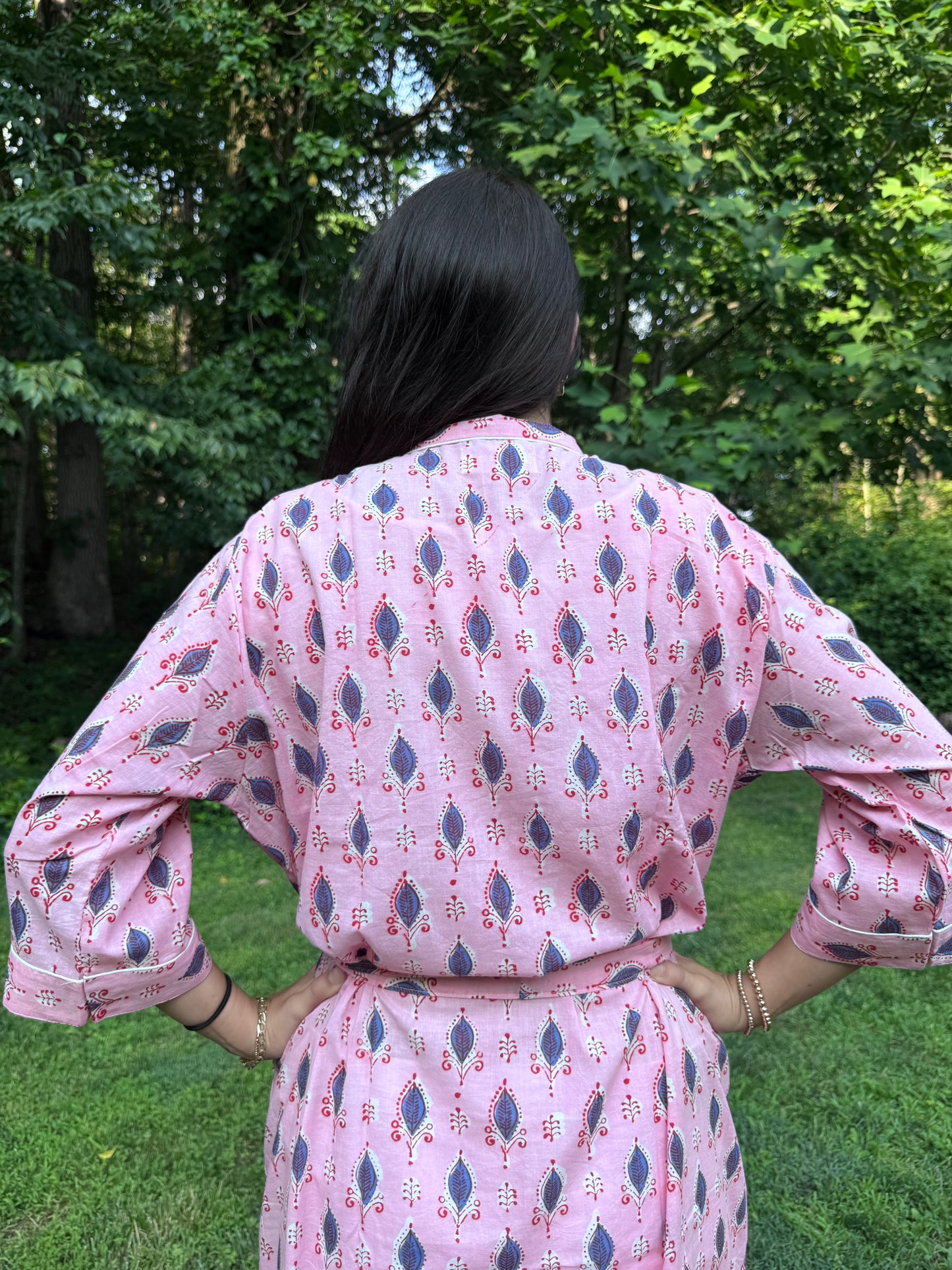 Hand-Block Print Robe | Paisley Kiss