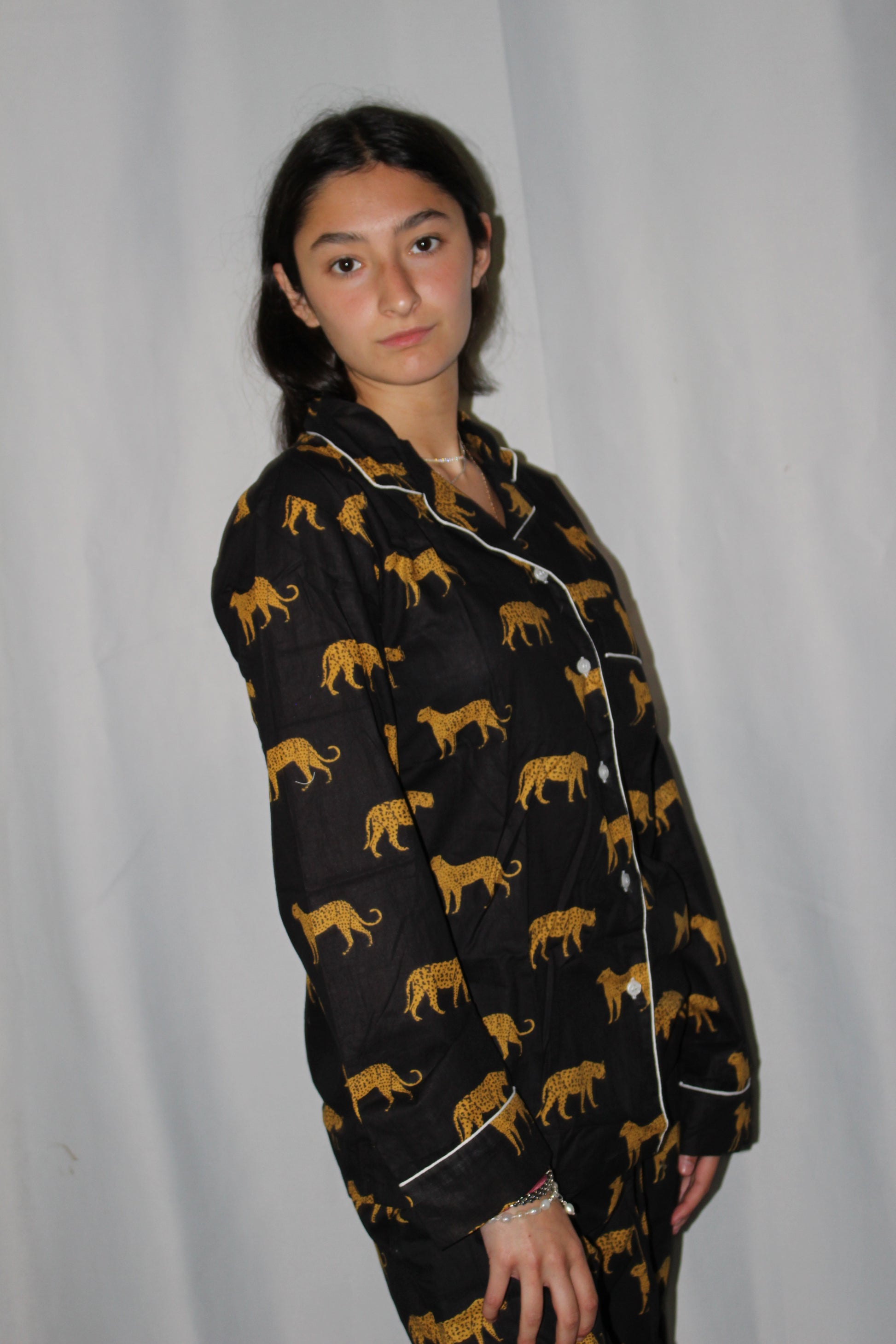 Jungle-Jamas! | Black Pajamas with Lush Jungle Pattern - DharBazaar