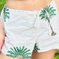 Introducing Our New Block Print Cotton 'Savannah' Shorts I Tropical Palm Pattern Vacation Vibe I Hand block Print I 100% Cotton Shorts - DharBazaar