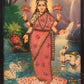 Vintage Print of Goddess Laxmi I Calendar Art I Bazaar Art I Indian Art I Vintage Indian Prints - DharBazaar
