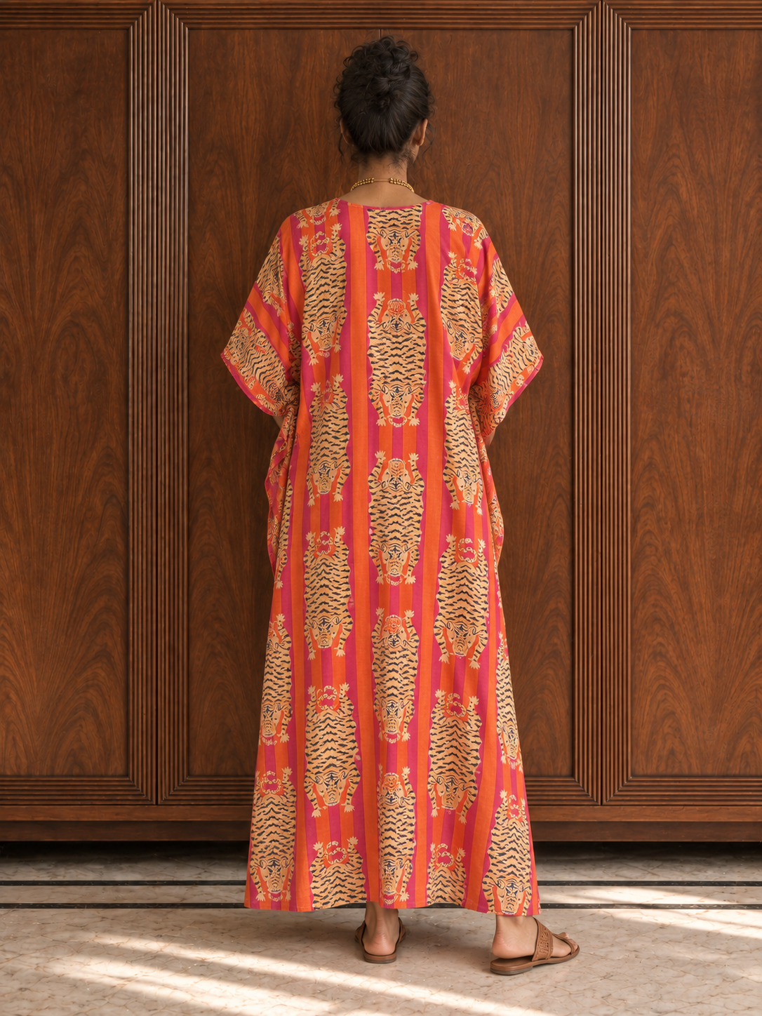 Tibetan Tiger Kaftan With Stripes