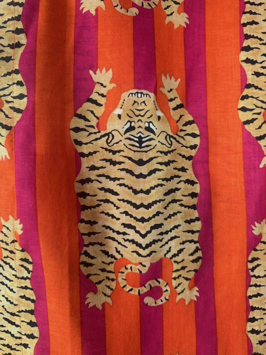 Tibetan Tiger Kaftan With Stripes