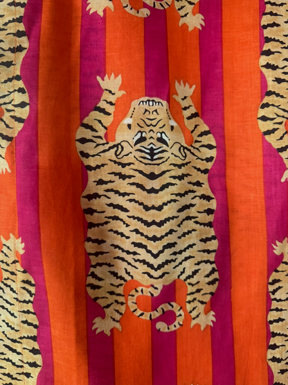 Tibetan Tiger Kaftan With Stripes