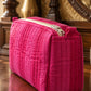 Set of Three Pink Hand-block Printed Travel-Toiletry Bags
